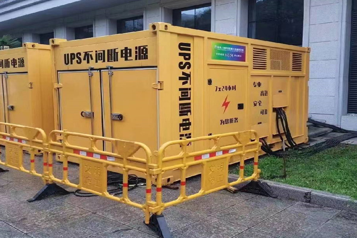 瑞溪镇发电机租赁施工现场