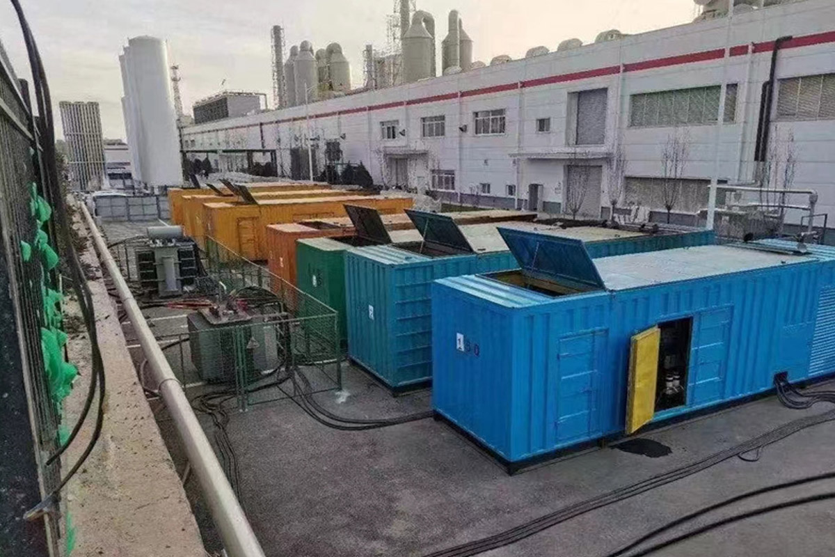 瑞溪镇发电机租赁施工现场